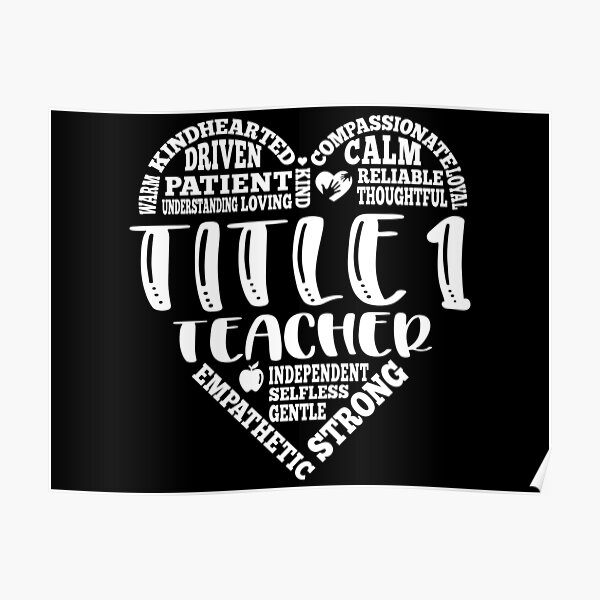 "Title 1 teacher, title one teacher" Poster for Sale by brackerdesign