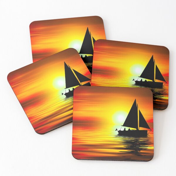 Artikelvorschau, Sonnenuntergang auf dem Boot entworfen und verkauft von Finwears.
