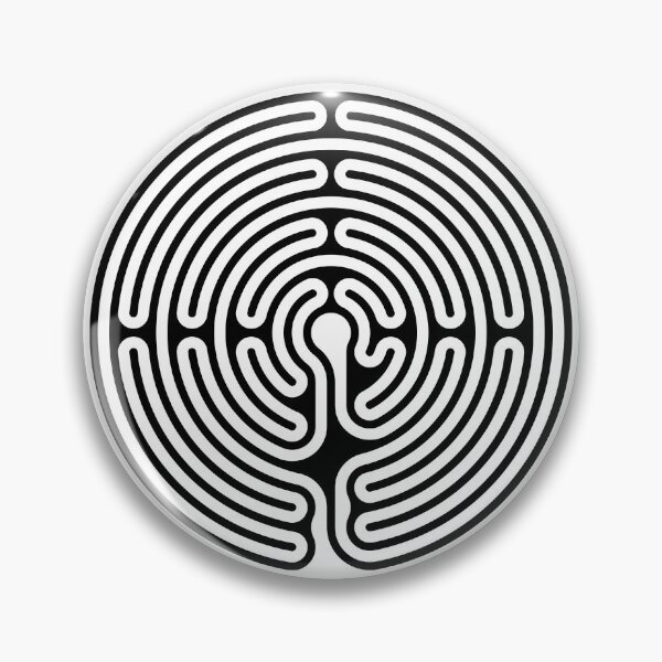 Item preview, Rounded Classic Labyrinth - Flat Black designed and sold by kernowerno.