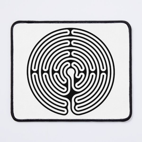 Item preview, Rounded Classic Labyrinth - Flat Black designed and sold by kernowerno.