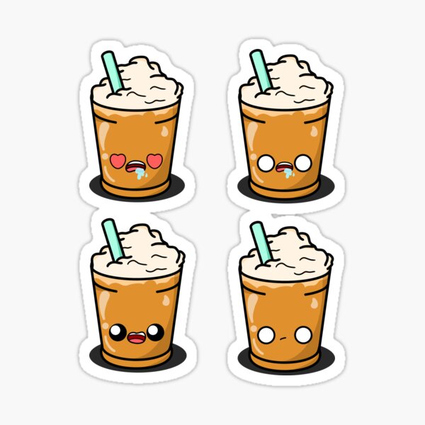 Cute Kawaii Iced Coffee Sticker for Sale by LineFriend