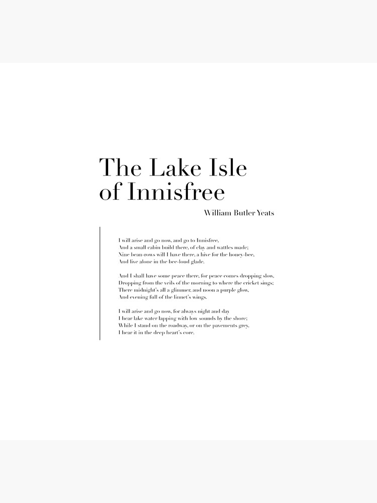 The Lake Isle Of Innisfree By William Butler Yeats Tote Bag By Wisemagpie Redbubble