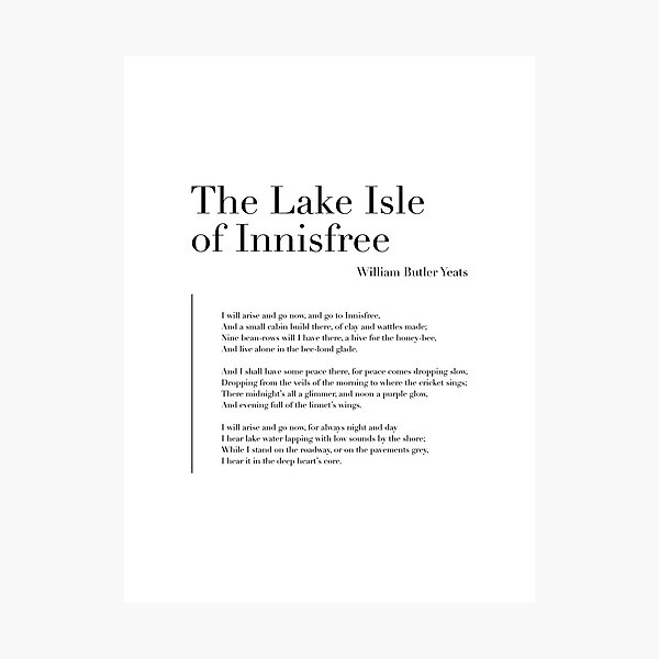 Item preview, L'île du lac Innisfree de William Butler Yeats designed and sold by wisemagpie.