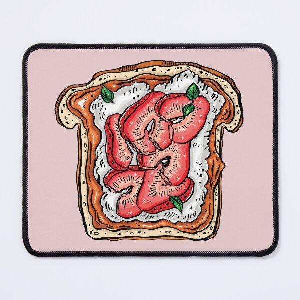 Item preview, Strawberries, Basil, Ricotta Cheese and Honey on Toast designed and sold by Alicia Chee.
