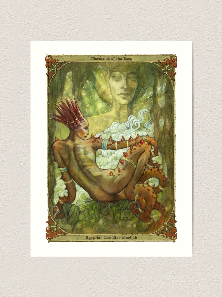 Alternate view of Mermaids of the Deep: Egyptian Sea Star Art Print