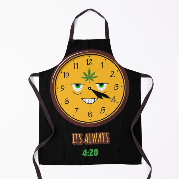 The Food Has Weed In It Funny Marijuana 420 Novelty Kitchen Accessories  Funny Graphic Kitchenwear for 420 With Food Green Apron