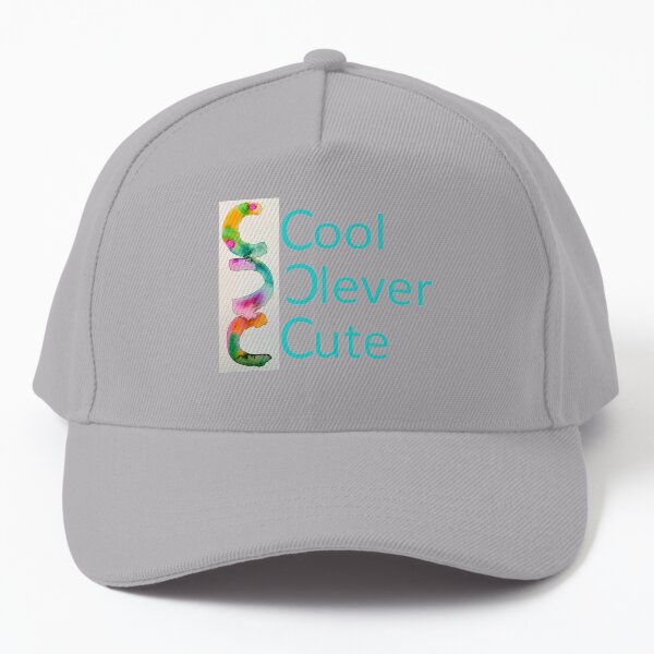 CoolCleverCute classic logo in beautiful pastel turquoise, pink, and yellow colors Baseball Cap