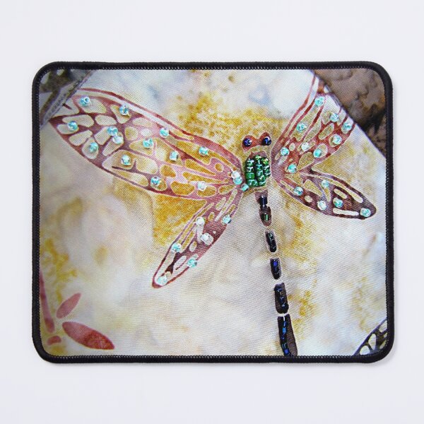 Item preview, BEADED DRAGONFLY QUILT DETAIL designed and sold by Jean Gregory Evans.
