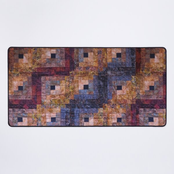 "Autumn Leaves" Log Cabin Quilt Desk Mat