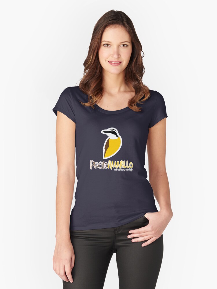 Thumbnail 1 of 3, Fitted Scoop T-Shirt, Pecho Amarillo designed and sold by Pecho Amarillo.