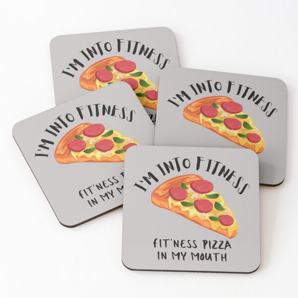 Artikelvorschau, Ich stehe auf Fitness. Fitness diese Pizza in meinem Mund. Illustration. Schwarzer Text. entworfen und verkauft von JellyBeenzz.