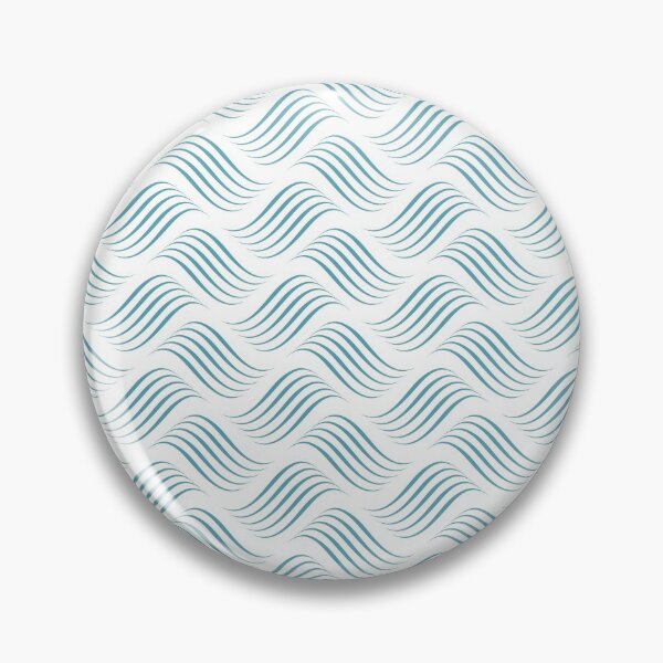Item preview, Blue and White Wavy Tessellation Line Pattern Coordinates w/ 2022 Popular Color Behr Explorer Blue M470-5 designed and sold by ColorOfTheYears.