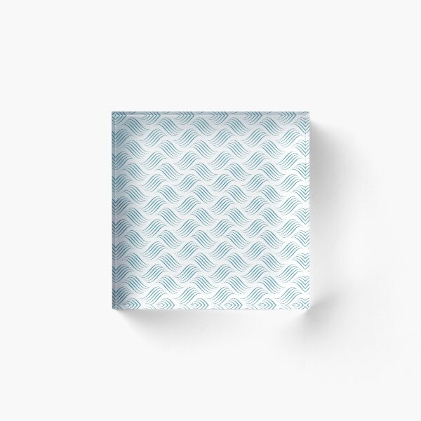 Item preview, Blue and White Wavy Tessellation Line Pattern Coordinates w/ 2022 Popular Color Behr Explorer Blue M470-5 designed and sold by ColorOfTheYears.