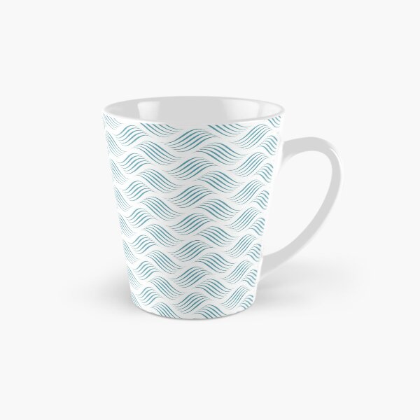 Item preview, Blue and White Wavy Tessellation Line Pattern Coordinates w/ 2022 Popular Color Behr Explorer Blue M470-5 designed and sold by ColorOfTheYears.