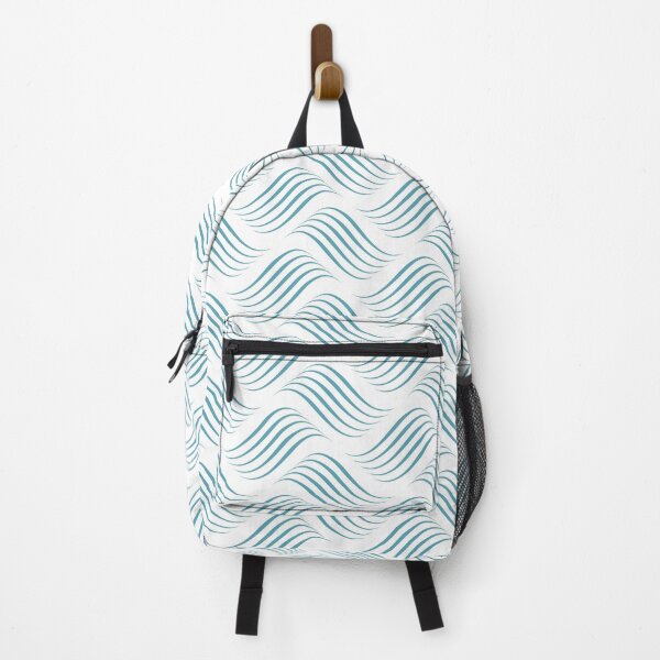 Item preview, Blue and White Wavy Tessellation Line Pattern Coordinates w/ 2022 Popular Color Behr Explorer Blue M470-5 designed and sold by ColorOfTheYears.