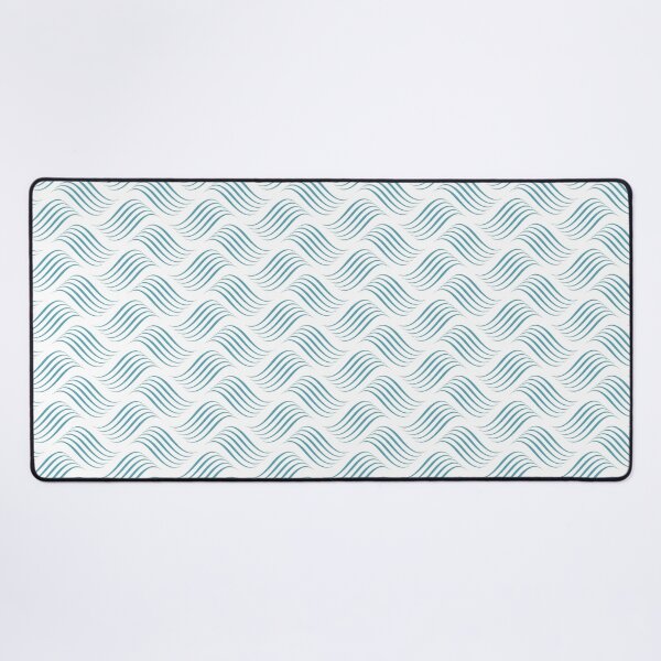 Item preview, Blue and White Wavy Tessellation Line Pattern Coordinates w/ 2022 Popular Color Behr Explorer Blue M470-5 designed and sold by ColorOfTheYears.