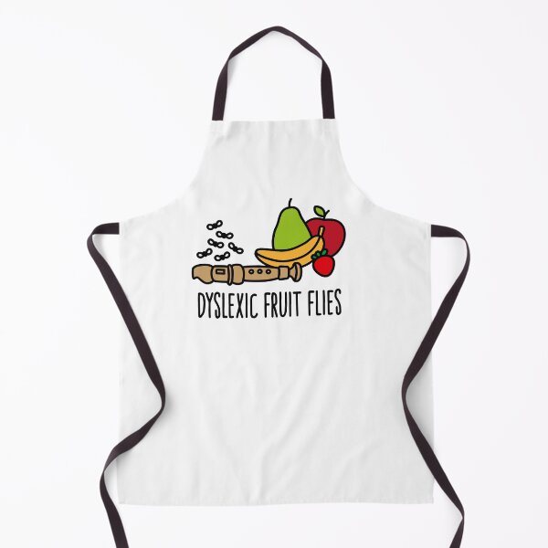 Item preview, Dyslexic fruit flies dyslexia reading disorder pun designed and sold by LaundryFactory.