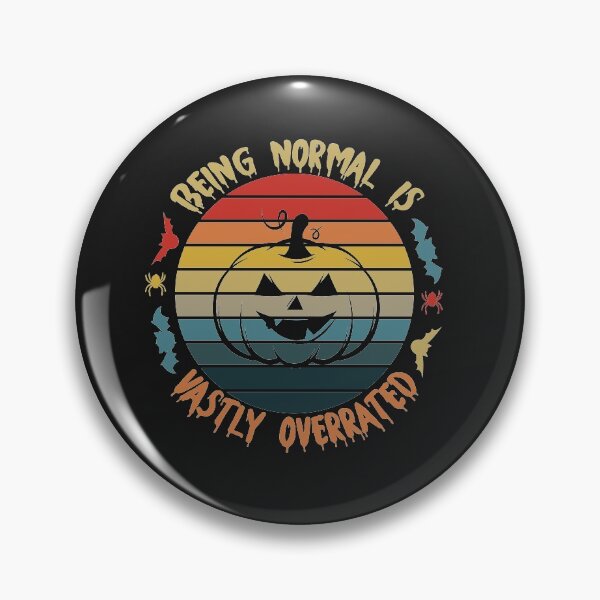Item preview, Being normal is vastly overrated - vintage retro pumpkin Funny Quote halloween lover Men Women Boys Girls Kids Birthday Gift designed and sold by ChanUus.