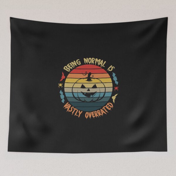 Item preview, Being normal is vastly overrated - vintage retro pumpkin Funny Quote halloween lover Men Women Boys Girls Kids Birthday Gift designed and sold by ChanUus.