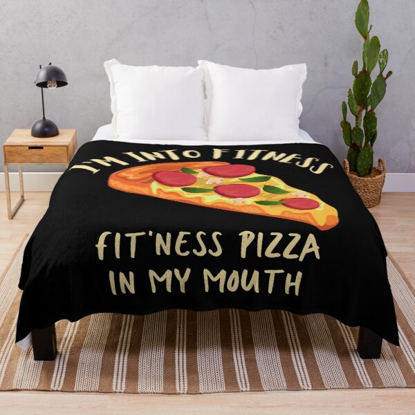 Item preview, I'm Into Fitness. Fitness This Pizza In My Mouth. Illustration. Light Text. designed and sold by JellyBeenzz.