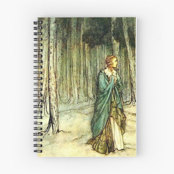 Item preview, Girl in Forest Vintage Book Illustration by Authur Rackham  designed and sold by Bellathewilde.