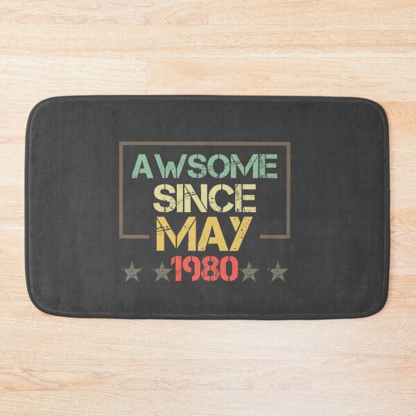 Item preview,  Awesome Since May 1980,Birthday Gift Idea,Mother's Day,Father's Day,Girlfriend,Boyfriend,Old 1980,Retro Vintage illustration and Design. designed and sold by Simo-One.