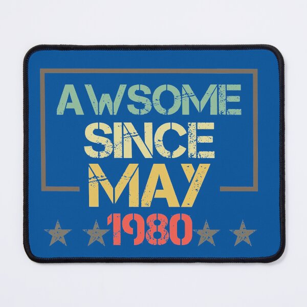 Item preview, Awesome Since May 1980,Birthday Gift Idea,Mother's Day,Father's Day,Girlfriend,Boyfriend,Old 1980,Retro Vintage illustration and Design. designed and sold by Simo-One.
