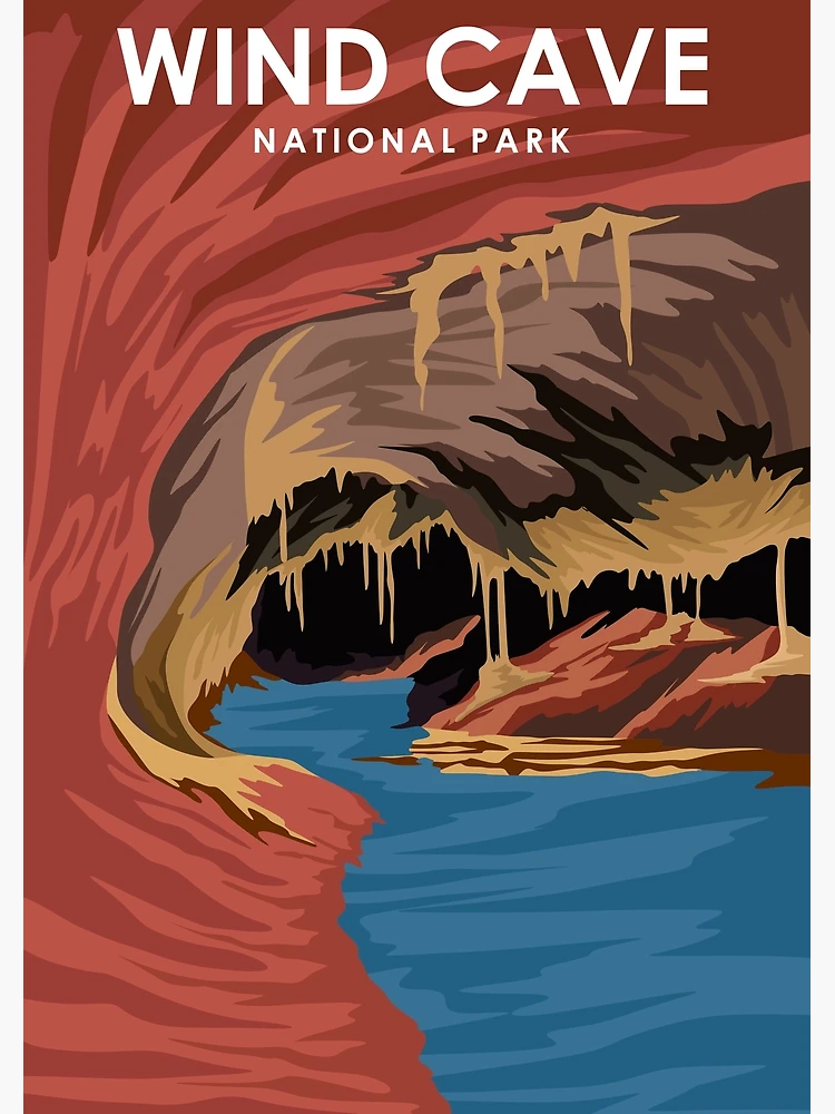 Wind Cave National Park Travel Poster Poster for Sale by Jorn van Hezik