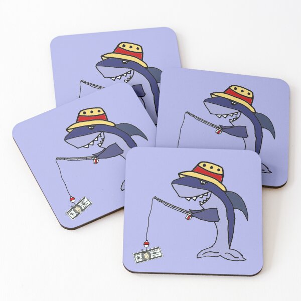 Item preview, Funny Shark Fisherman with Dollar Money Bait designed and sold by Nature's Fancy.