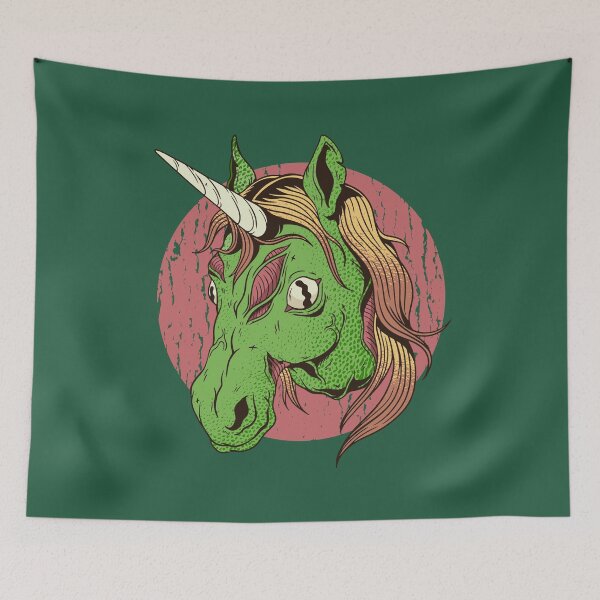Item preview, Zombiecorn - Retro Spooky Halloween Zombie Unicorn designed and sold by MnEmzStudio.
