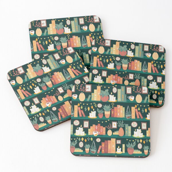 Hygge library Coasters (Set of 4)