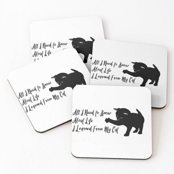 Item preview, One Cat and All I Need to Know About Life I Learned from My Cat Phrase - Funny designed and sold by Vasabi88.