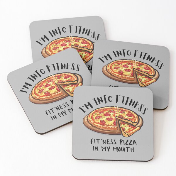 Artikelvorschau, Ich stehe auf Fitness. Fitness diese Pizza in meinem Mund. Illustration. Schwarzer Text. entworfen und verkauft von JellyBeenzz.