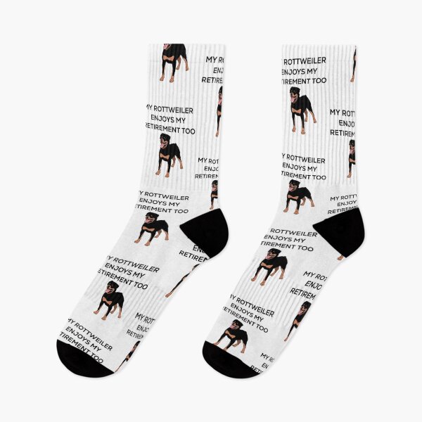 Item preview, MY ROTTWEILER ENJOYS MY RETIREMENT TOO designed and sold by blueprint198686.