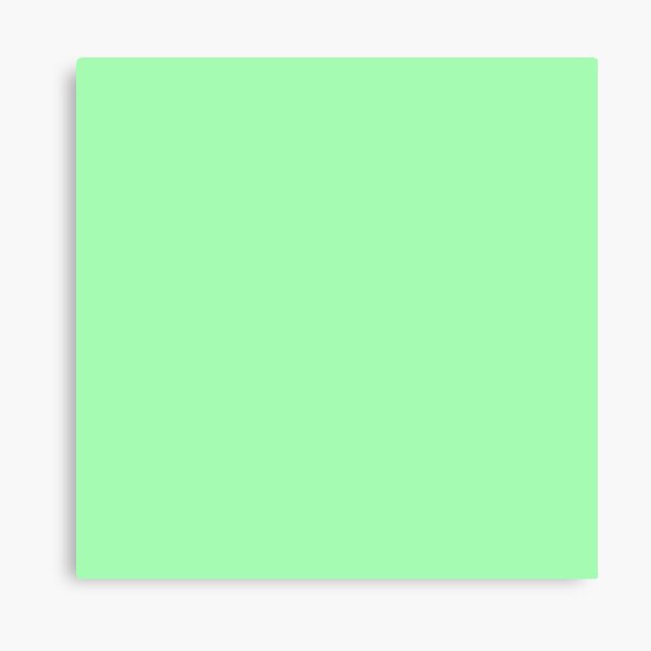 light-mint-green-color-solid-plain-green-colour-by-addup-green-color-canvas-print-by