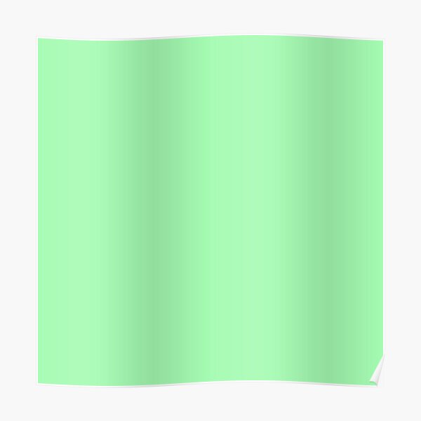 light-mint-green-color-solid-plain-green-colour-by-addup-green-color-poster-for-sale