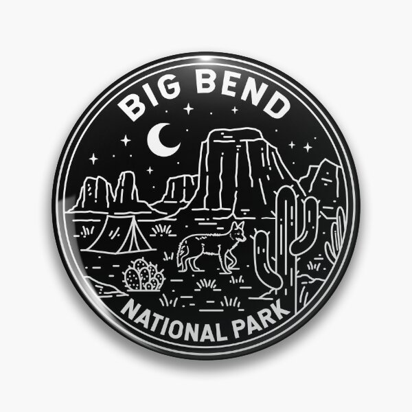 Item preview, Big Bend National Park Texas Monoline designed and sold by KrisSidDesigns.
