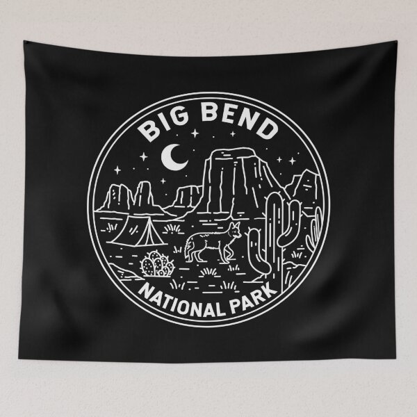 Item preview, Big Bend National Park Texas Monoline designed and sold by KrisSidDesigns.