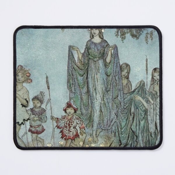 Item preview, Water Nymphs and Girl in Forest Vintage Book Illustration by Arthur Rackham  designed and sold by Bellathewilde.