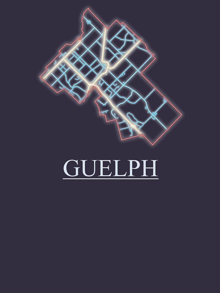 "Guelph Neon Road Map" Tshirt for Sale by JCalvertDesign Redbubble