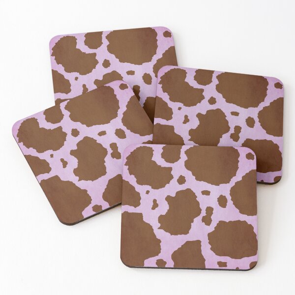Item preview, Brown and lavender cow print designed and sold by BLMcreations.