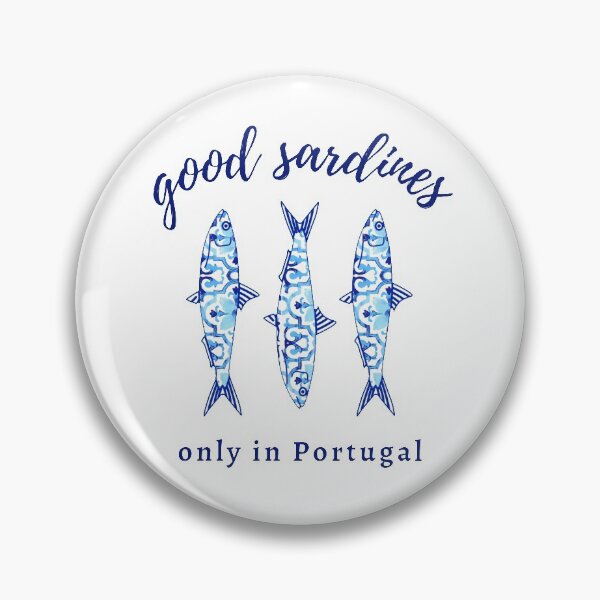 Item preview, Sardine with portuguese blue tile design - Good sardines only in Portugal designed and sold by Vânia Rocha.