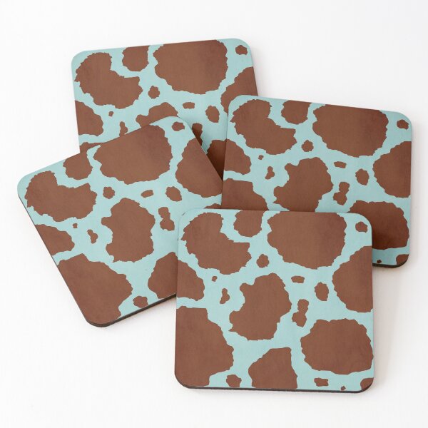 Item preview, Brown and blue cow print designed and sold by BLMcreations.
