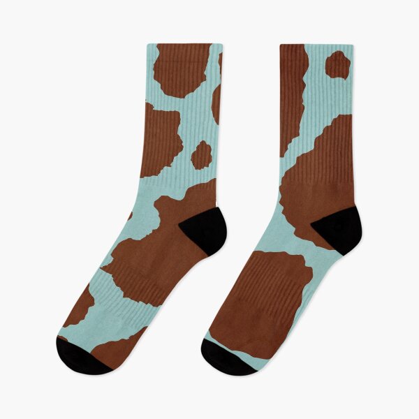 Item preview, Brown and blue cow print designed and sold by BLMcreations.