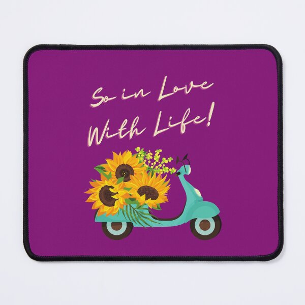 Item preview, So in Love with Life! Sunflowers and Scooter. designed and sold by Ksaavet.