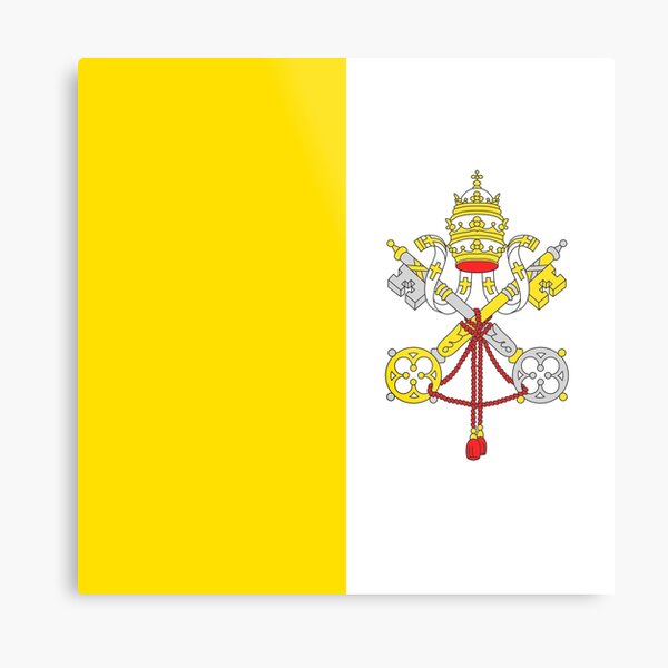 Flag of Vatican City Metal Print