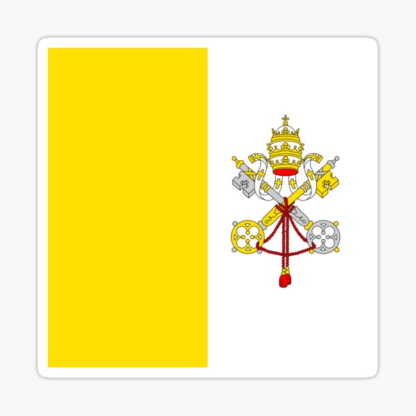 Flag of Vatican City Sticker