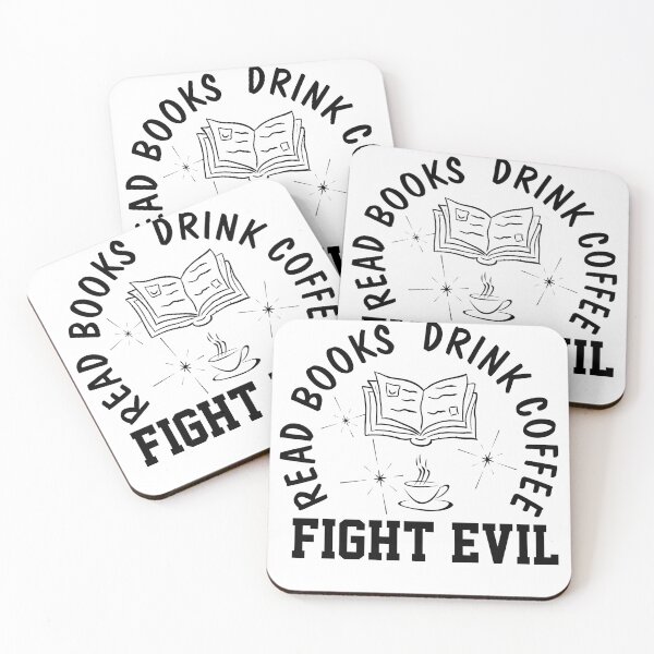Item preview, read books drink coffee fight evil designed and sold by smartness-shop.