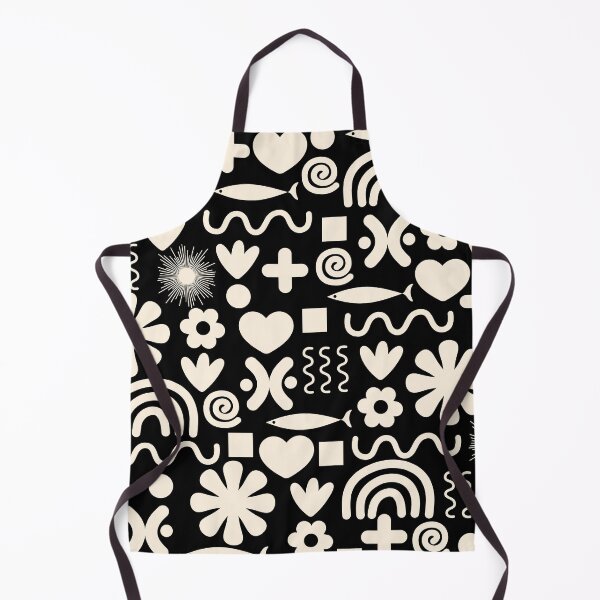 Item preview, Natural Miscellany Pattern in Almond Cream and Black designed and sold by kierkegaard.