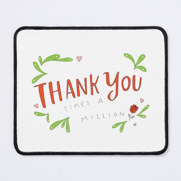 Aperçu de l'œuvre Merci fois un million créée et vendue par DashyDesigns.